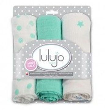 Lulujo 3-pack Mini Muslin Cloth - Dreamland
