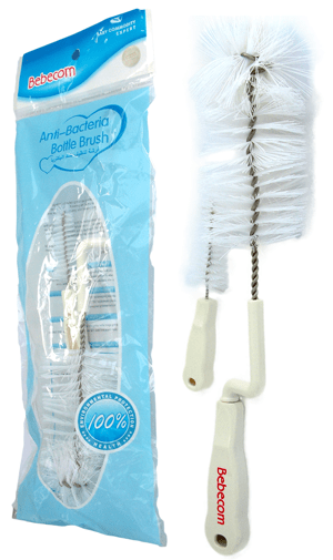 Bebecom Nylon Baby Bottle Brush + Nipple Brush