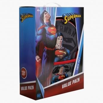 Disney Superman Printed 5-Piece Trolley Backpack Set
