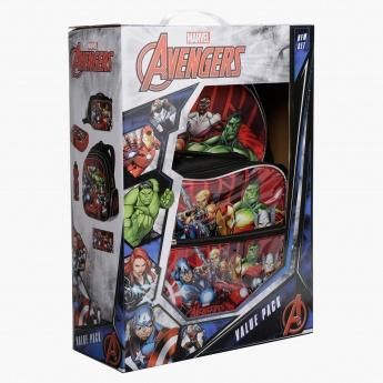 Disney Avengers Printed 5-Piece Trolley Backpack Set
