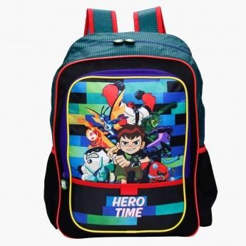 Disney Ben 10 Printed Trolley Backpack with Zip Closure