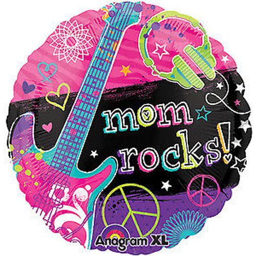 Mom Rocks Foil Balloon 18in