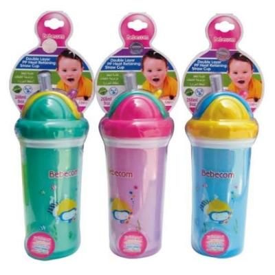 Bebecom Double Layer Water Cup 260ml - Assorted