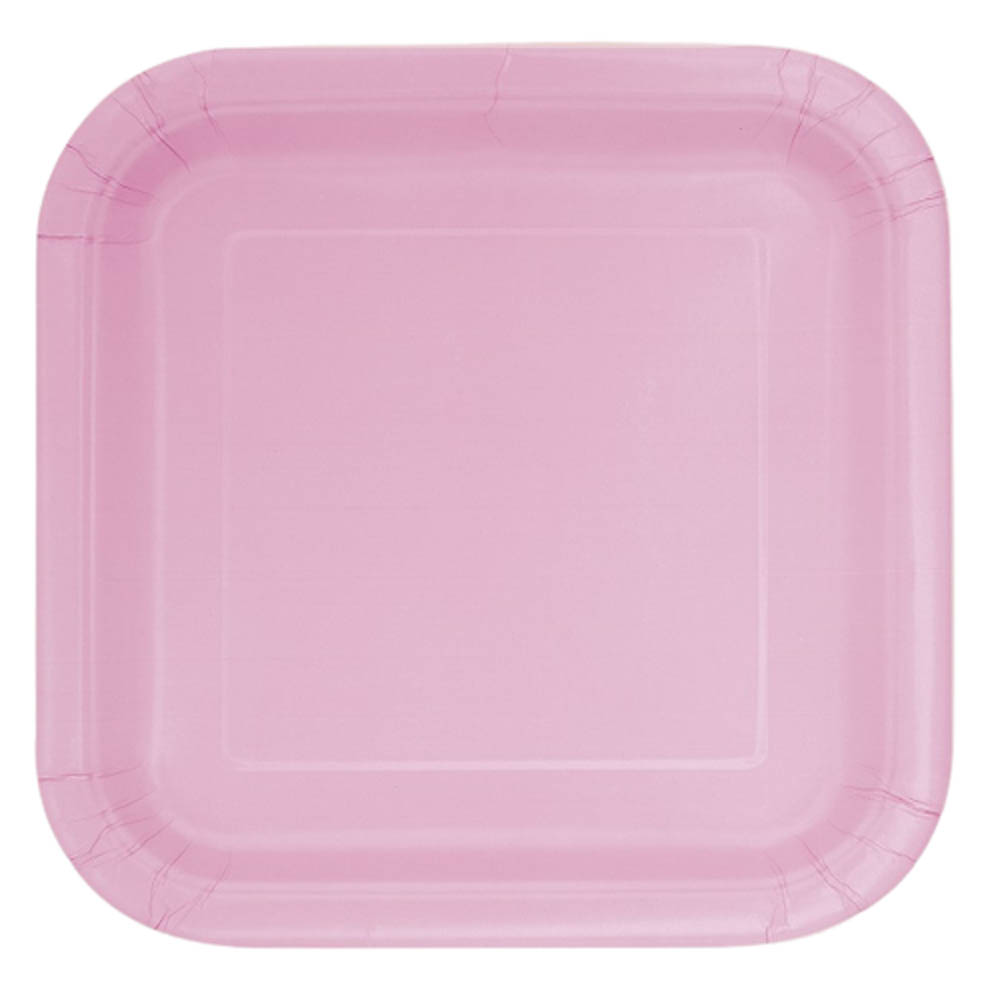 Unique - Lovely Pink Square Plate 7\",b-1418976"