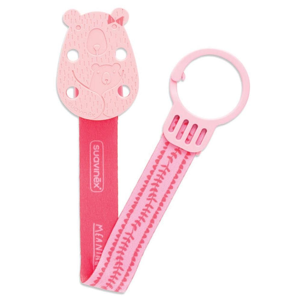 Suavinex Bear Soother Clip With Ribbon 1pc