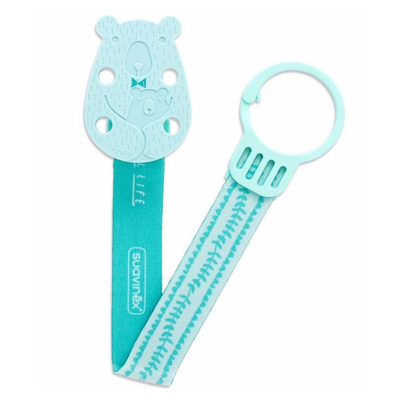 Suavinex Bear Soother Clip With Ribbon 1pc