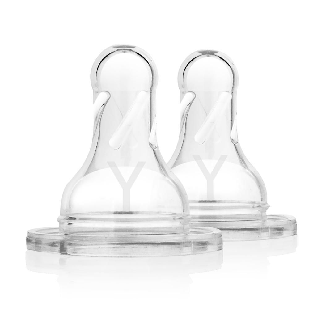 Dr Browns - Y-Cut Silicone Narrow Neck Options+ Nipple Teat - 2pcs