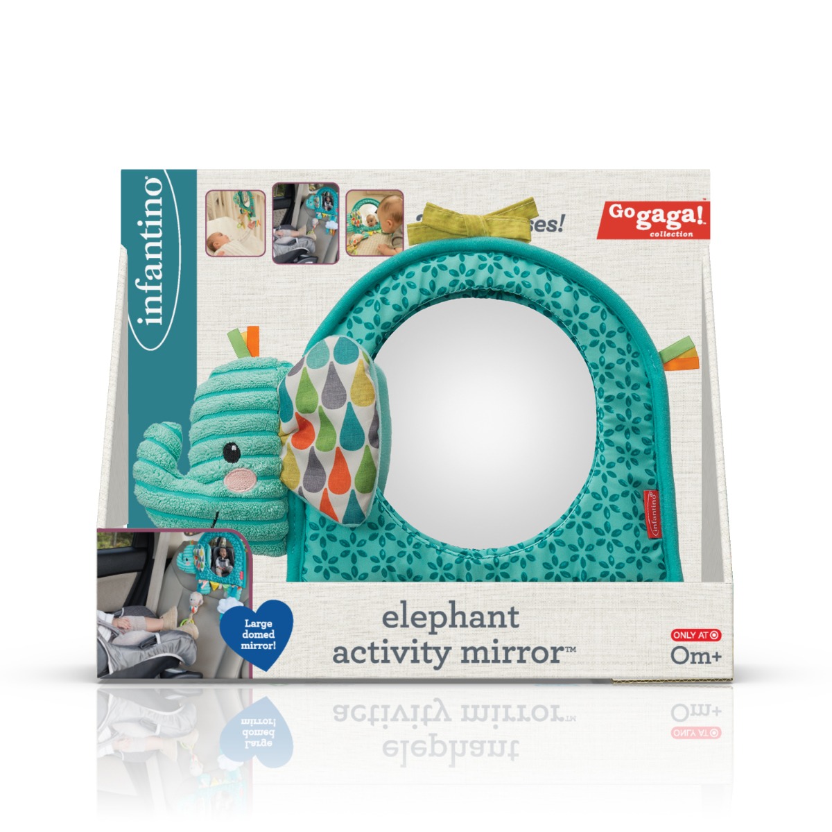 Infantino - Go Gaga Elephant Baby Activity Mirror