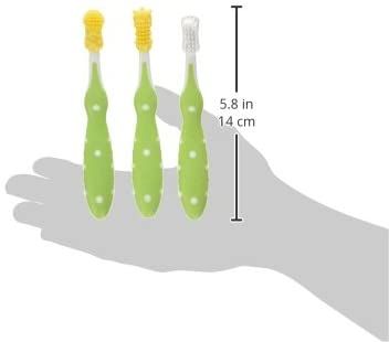 Nuby - Toothbrush 3 Piece Set - Green