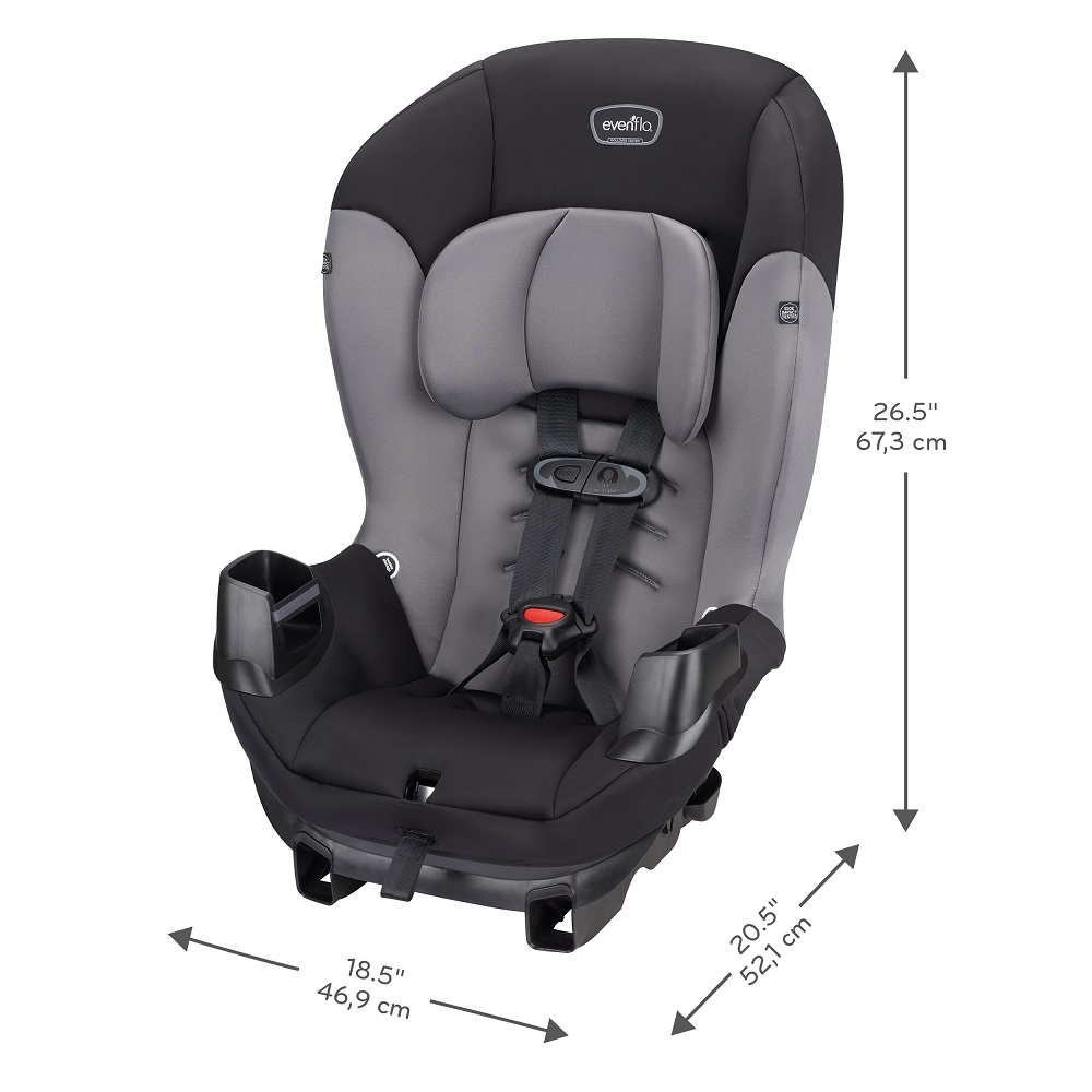 Evenflo Sonus Convertible Car Seat 0y-7y, Charcoal Sky Gray