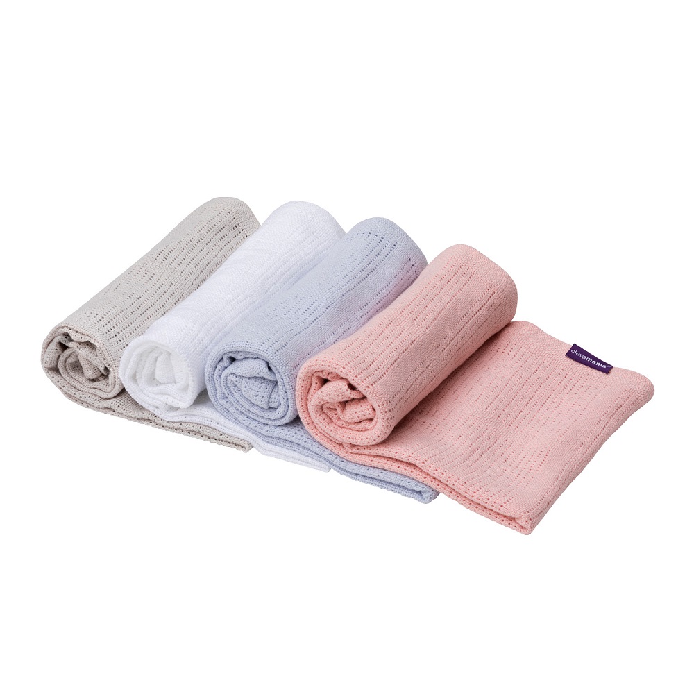 Clevamama - Cellular Blanket Crib/Moses Basket 70 x 90 cm ‚Äì Blue