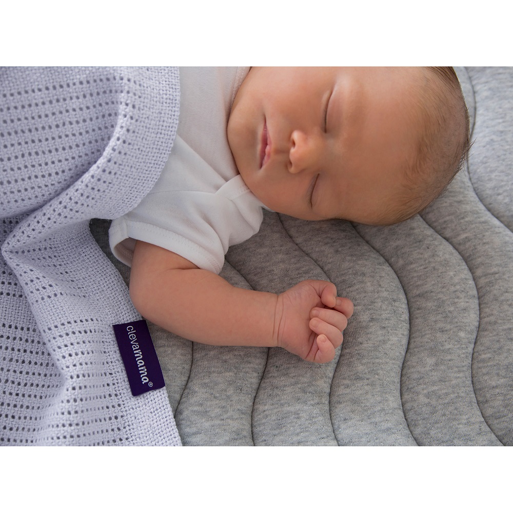 Clevamama - Cellular Blanket Crib/Moses Basket 70 x 90 cm ‚Äì Blue