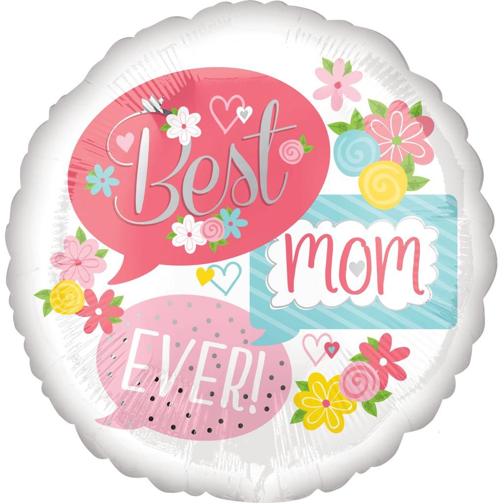 My Party Centre - Best Mom Ever Bubbles Foil Balloon - 45cm