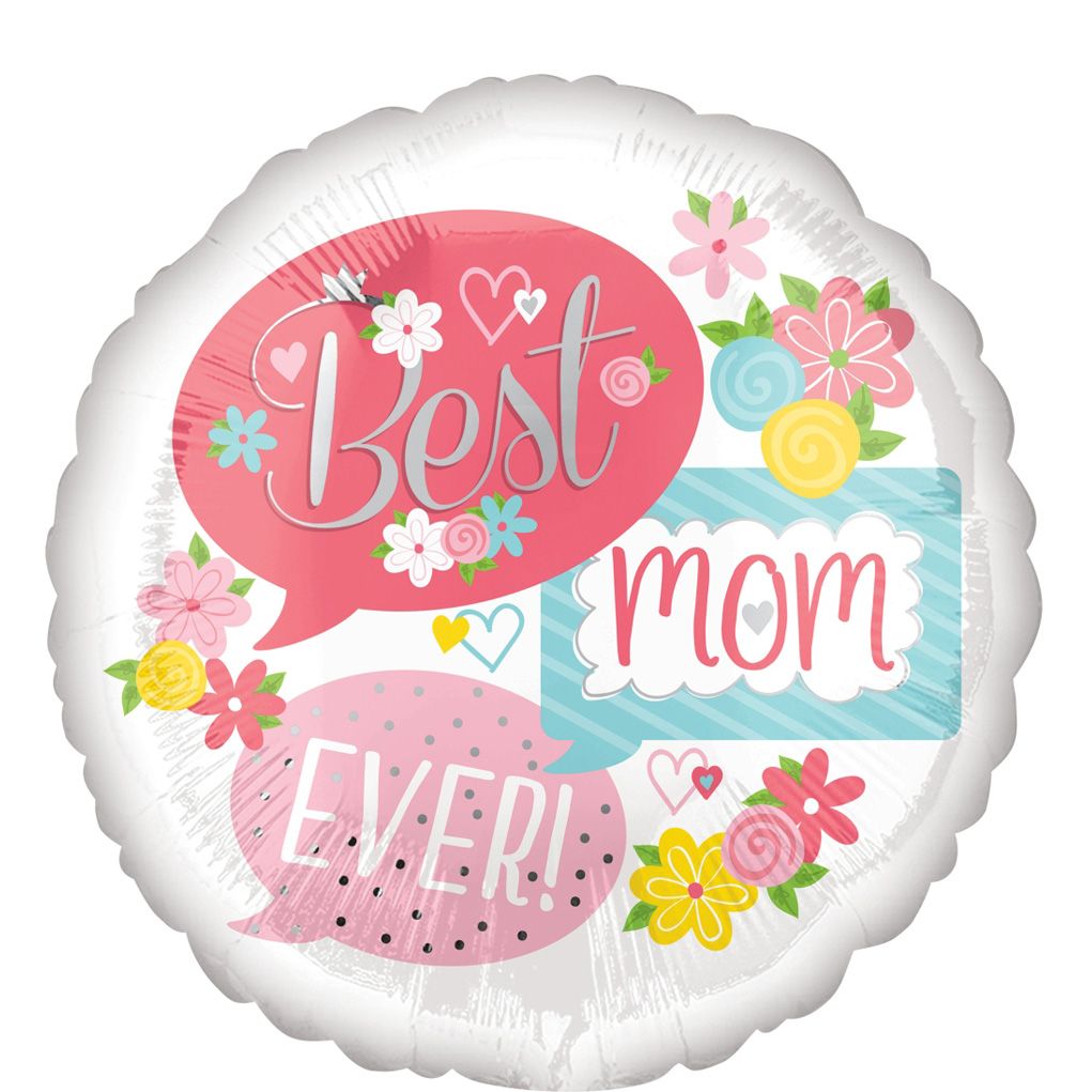 Best Mom Ever Bubbles Jumbo Foil Balloon 71cm