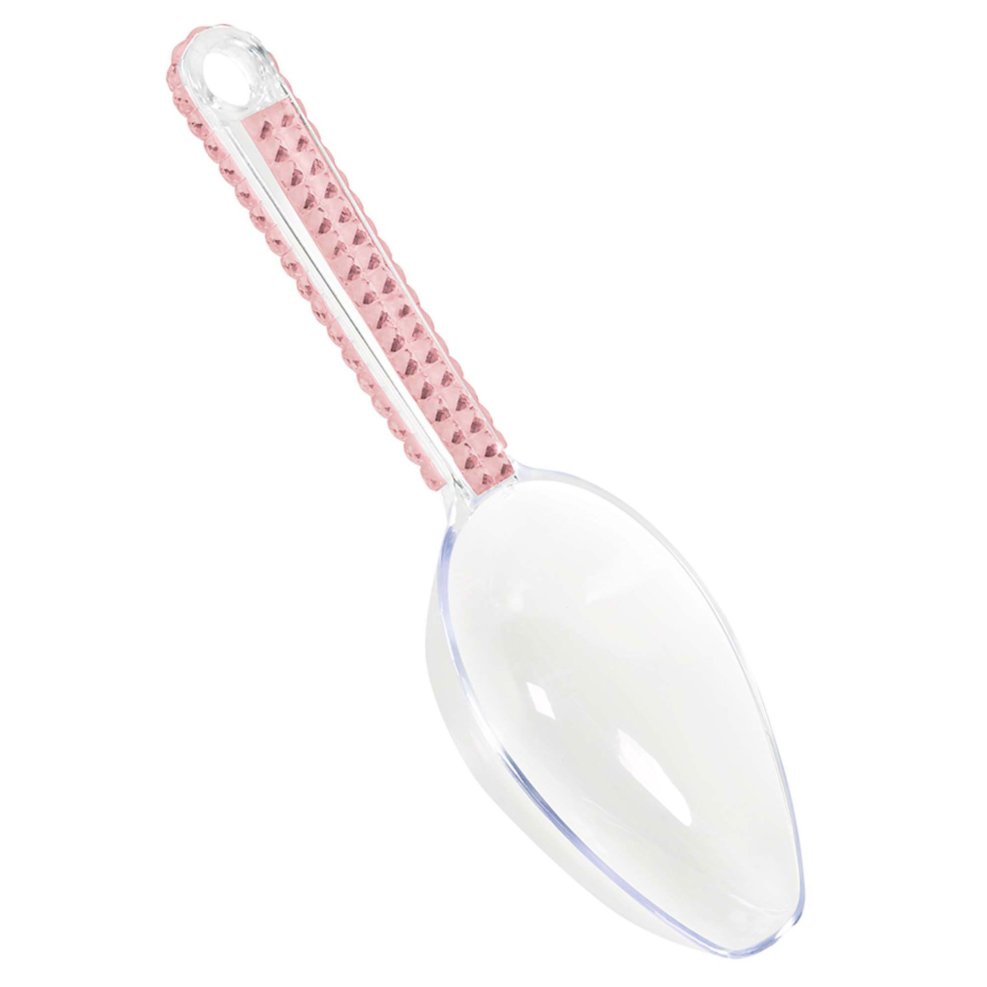 Oh Baby Girl - Clear Plastic Scoop With Pink Gems 