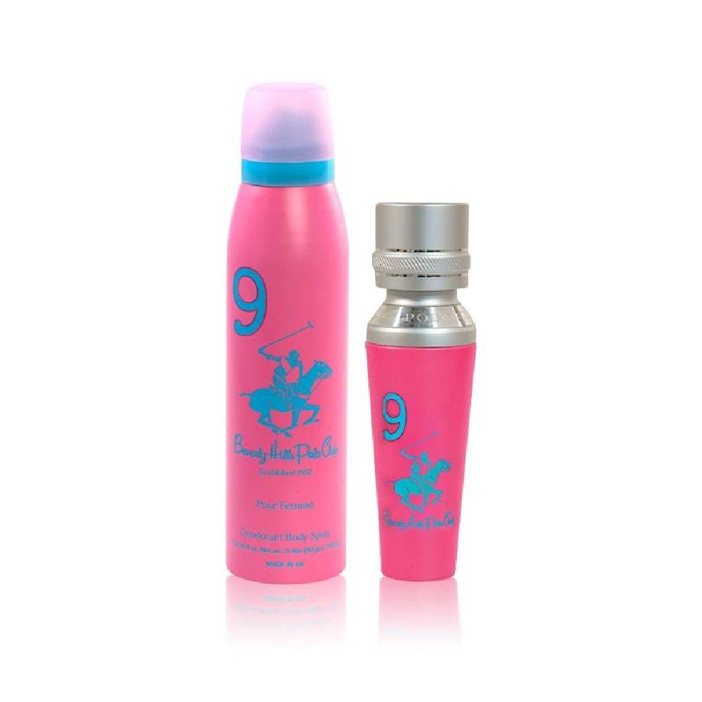 Beverly Hills Polo Club No.9 Gift Set for Women Eau De Parfum 50ml Deodorant 150ml Babystore.ae