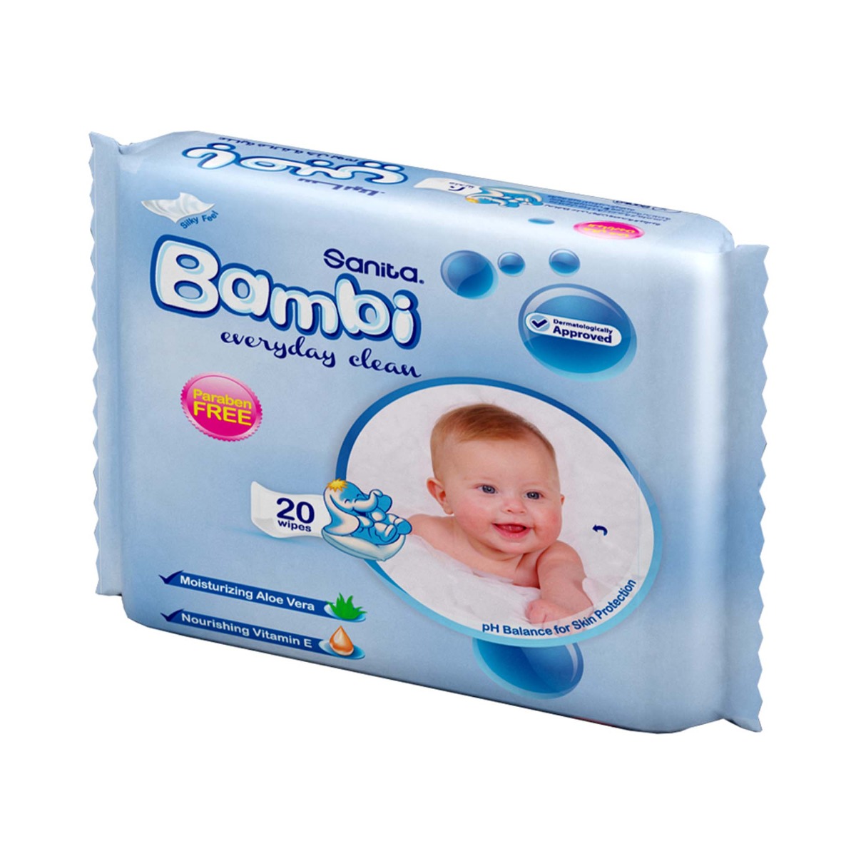 Sanita Bambi - Baby Wet Wipes Everyday Clean - 20 Wipes