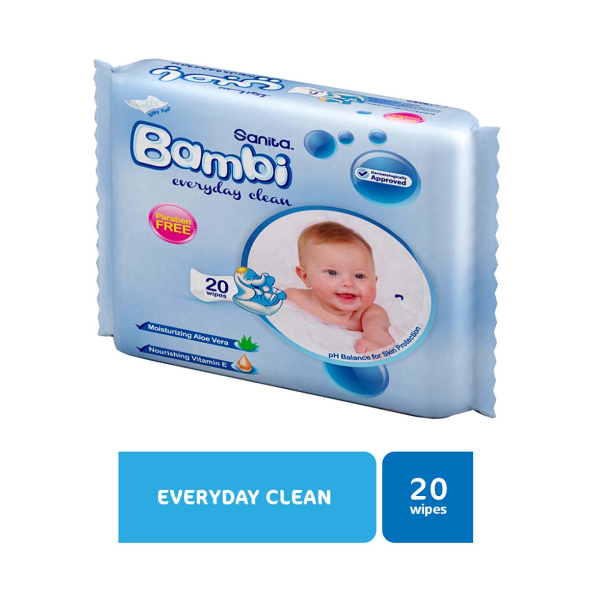 Sanita Bambi - Baby Wet Wipes Everyday Clean - 20 Wipes