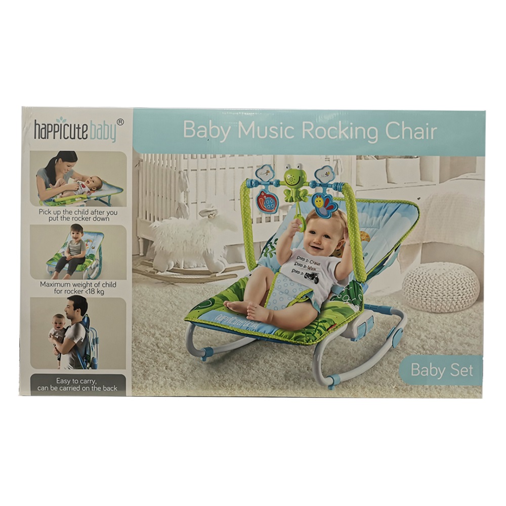 Happicute Baby Ai Baby Music Rocking Chair Blue Babystore.ae