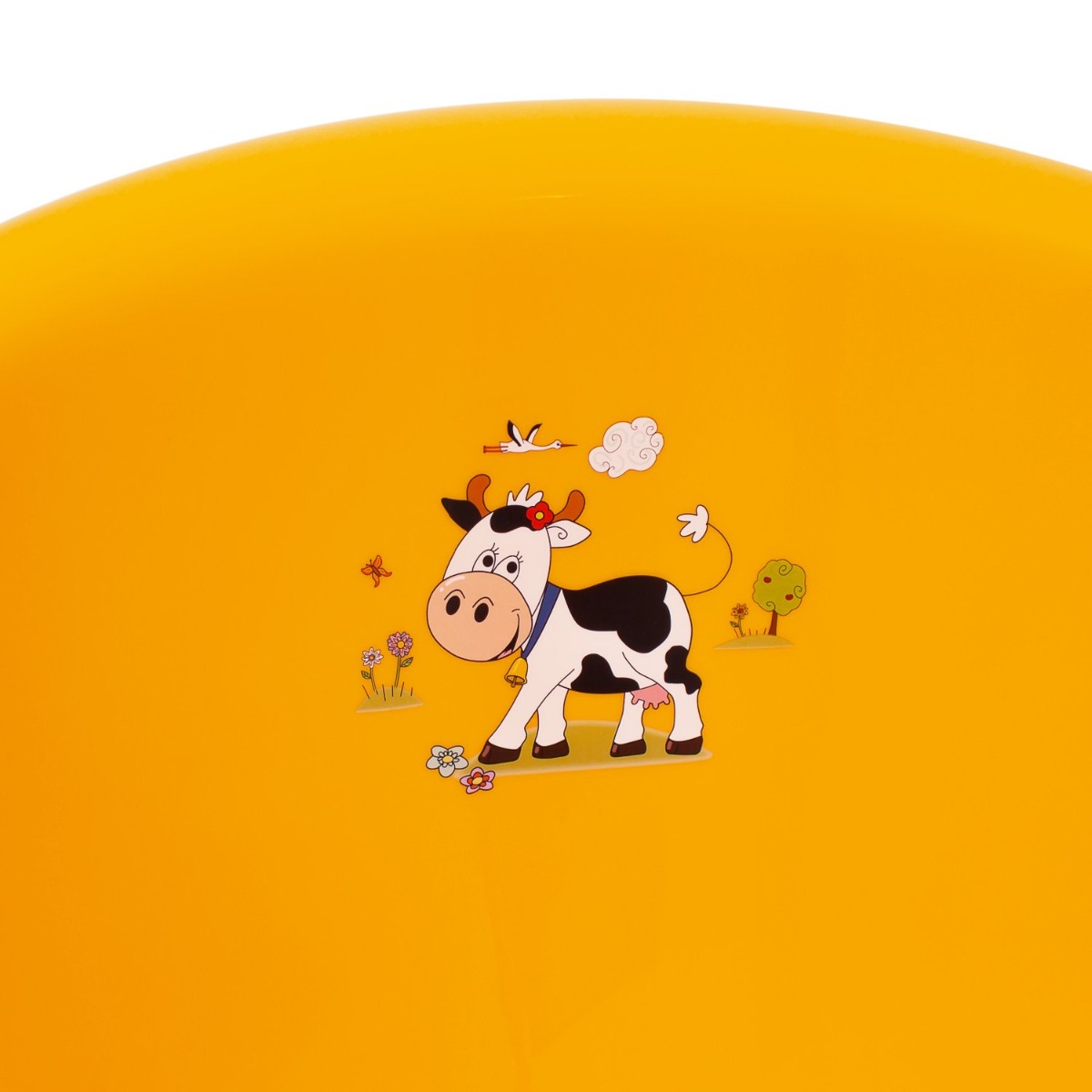 OKT Funny Farm Yellow Anatomic Baby Bath - Sunny Apricot