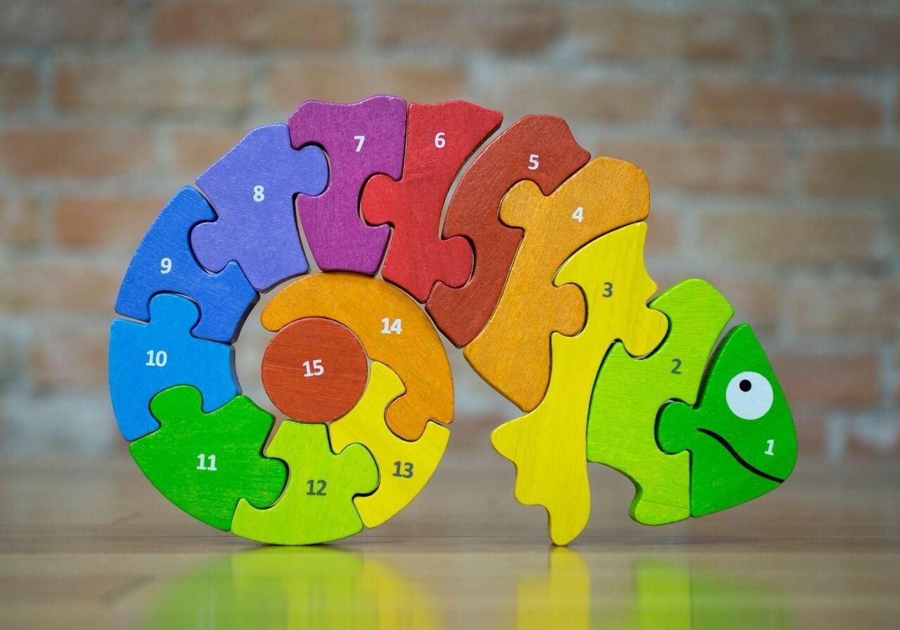 Begin Again Counting Chameleon Puzzle