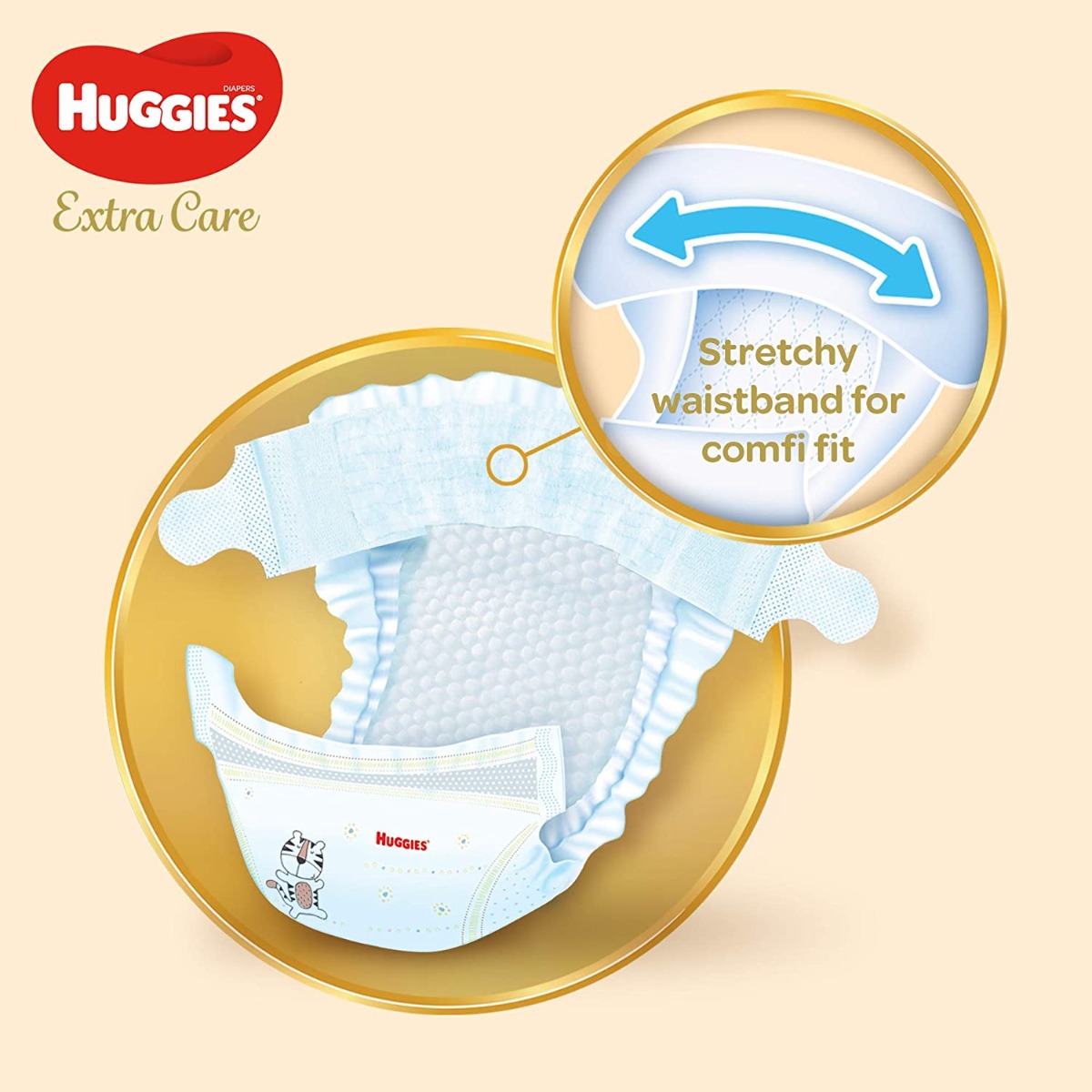 Huggies - Ultra Comfort Diapers, Size 4, Value Pack, 8-14 Kg - 40 Diapers