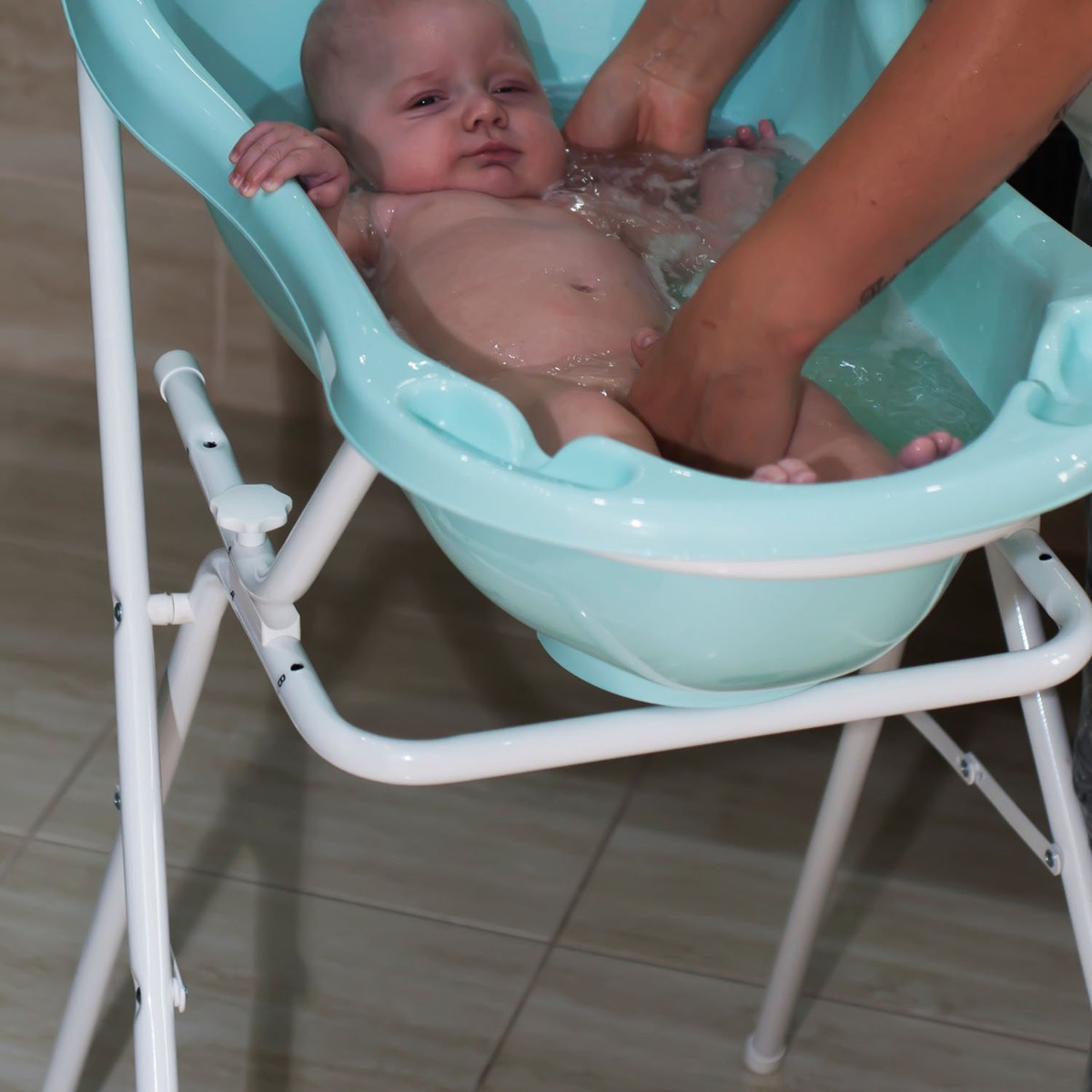 OKT Funny Farm Yellow Anatomic Baby Bath - Sunny Apricot