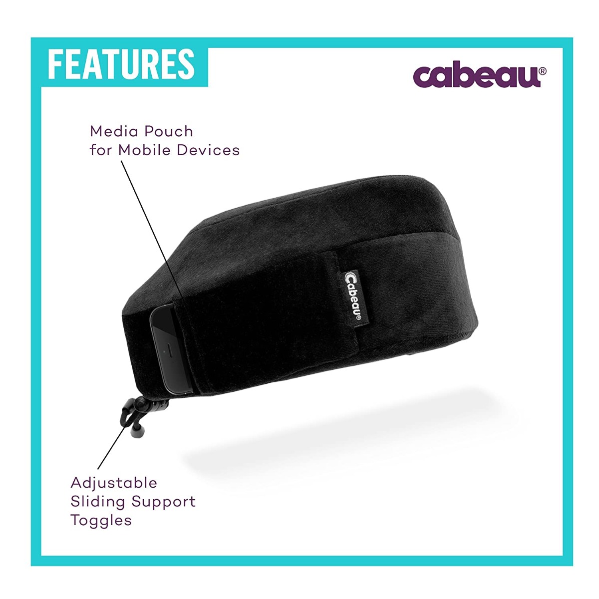 Cabeau Evolution Memory Foam Travel Neck Pillow - Blue Tropic