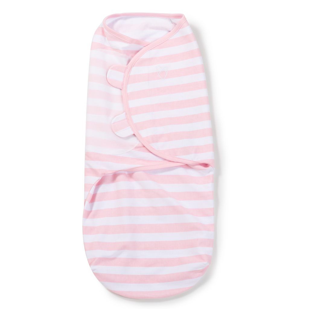 Summer Infant Large Original Swaddle - Pink/ White Stipe