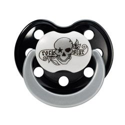 Rock Star Baby Pacifier Tattoo Pirate Size 2 Silicone
