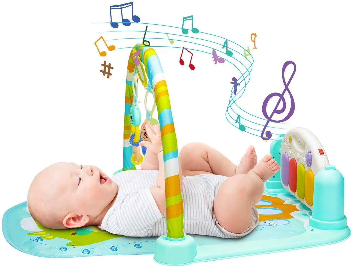 Little Angel - Baby Fitness Activity Piano Gym - Blue