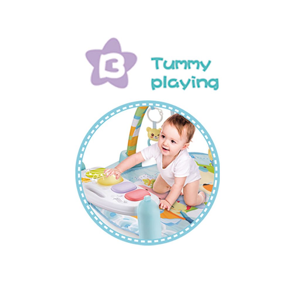 Little Angel - Baby Fitness Activity Piano Gym - Blue