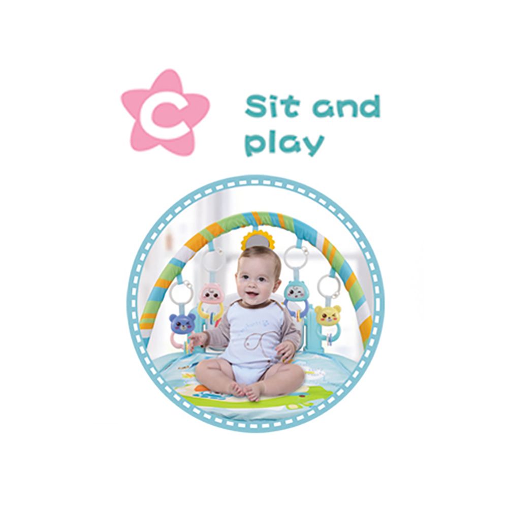 Little Angel - Baby Fitness Activity Piano Gym - Blue