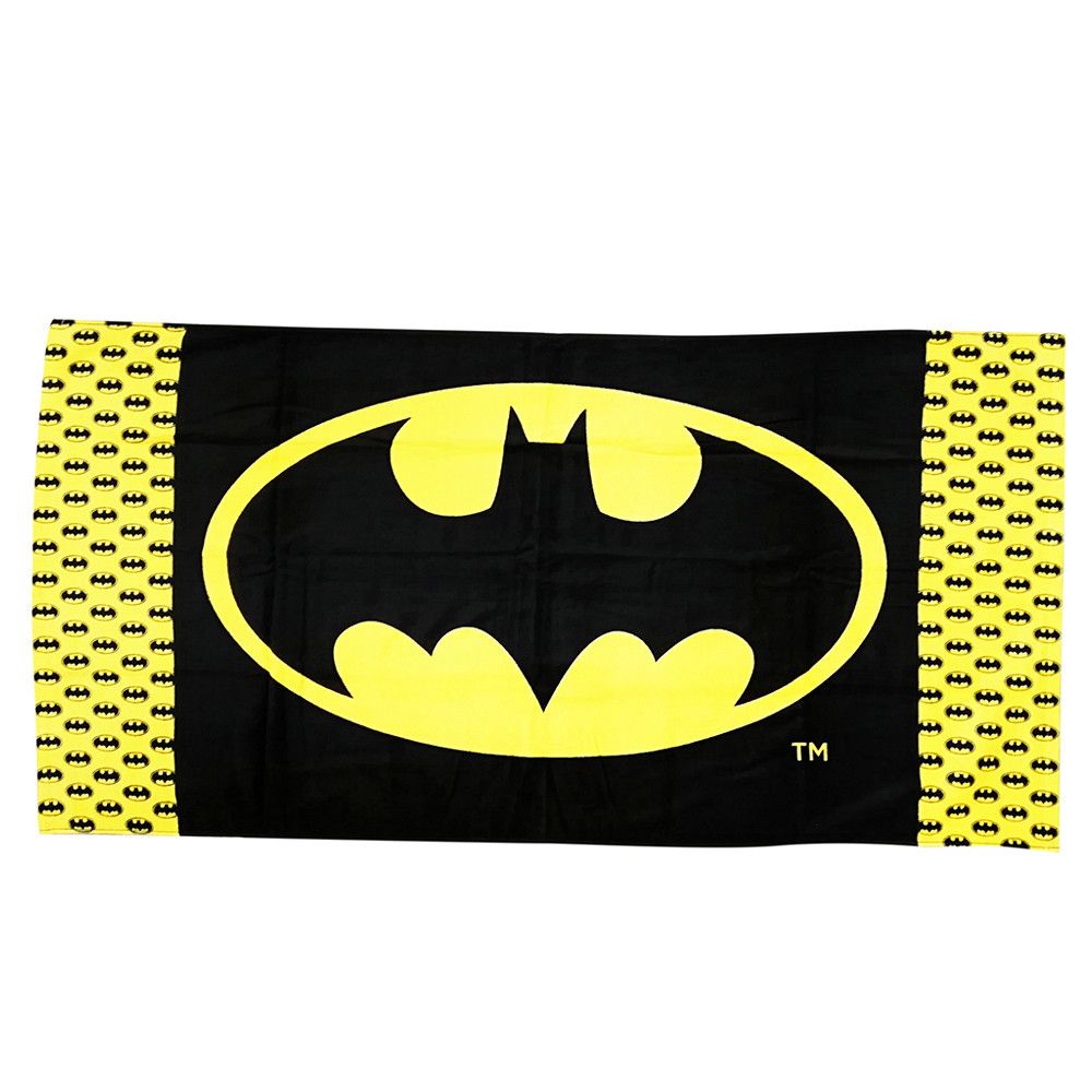 Batman Beach Towel Black Yellow Babystore.ae