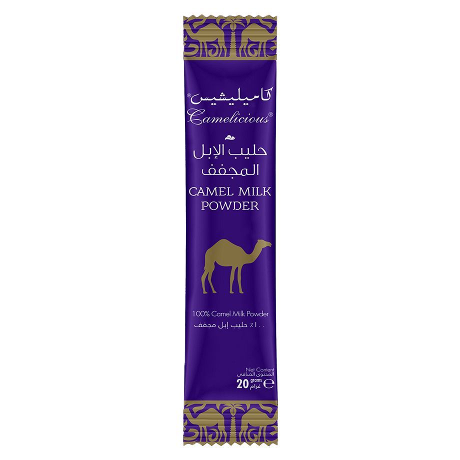 Camelicious full cream pure camel milk powder sachet 24pcsx20g