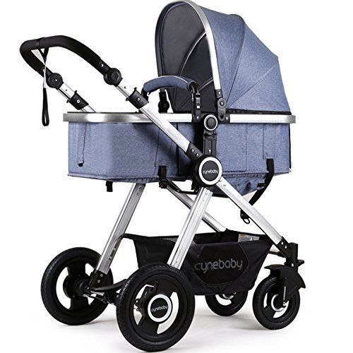 Cynebaby Anti Shock Stroller Blue Babystore.ae