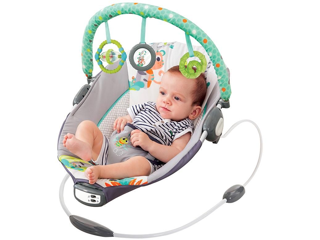 Baby Bouncer With Music & Vibration For Infant 6 To 18 Months-Grey 