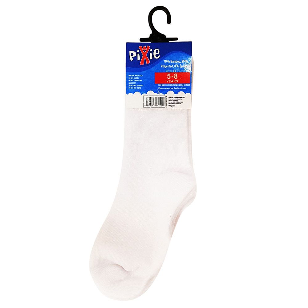 Pixie White Socks 2 Pairs_x000D_\ 2-4Y
