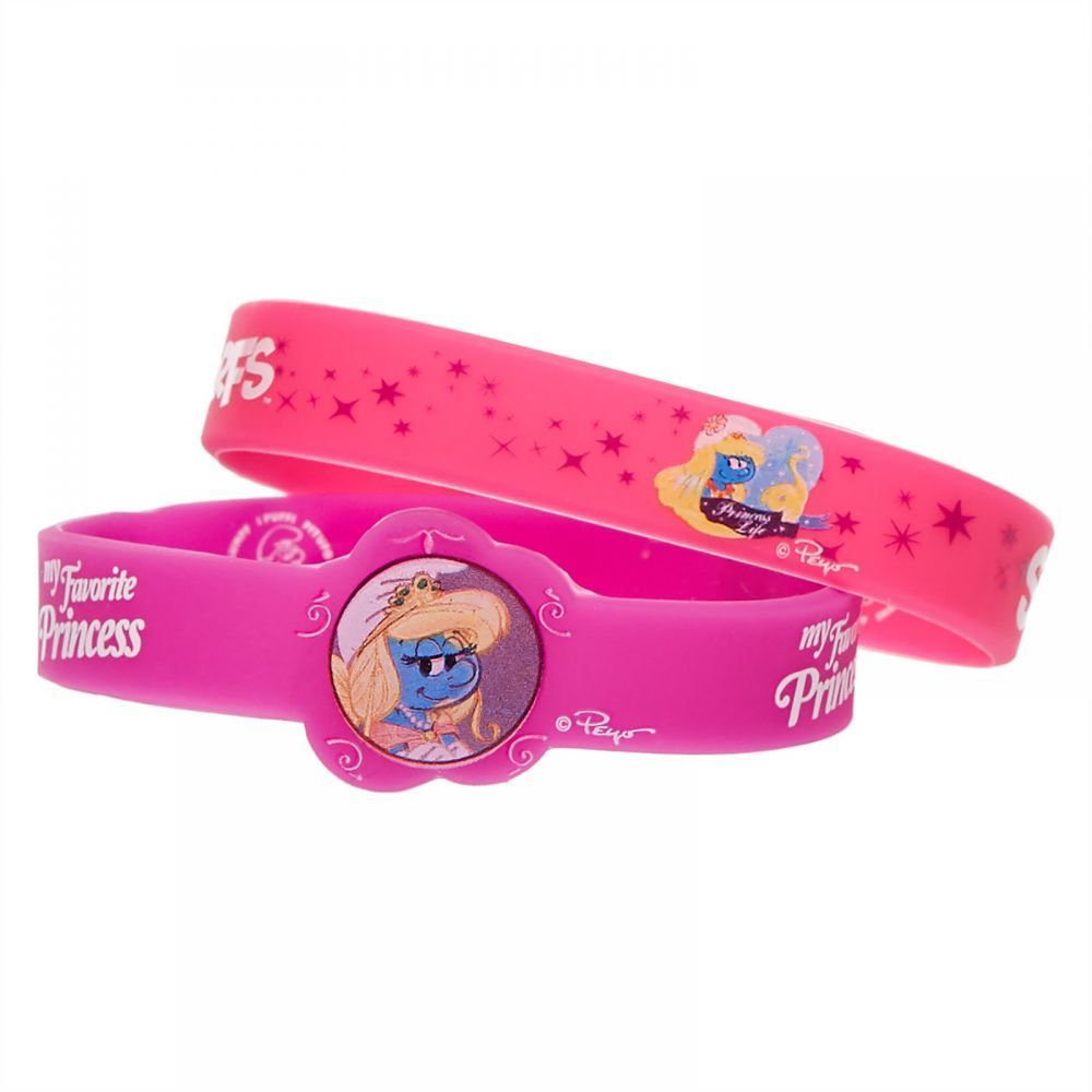 Smurfs Dark Pink Silicone Bracelet 2pcs