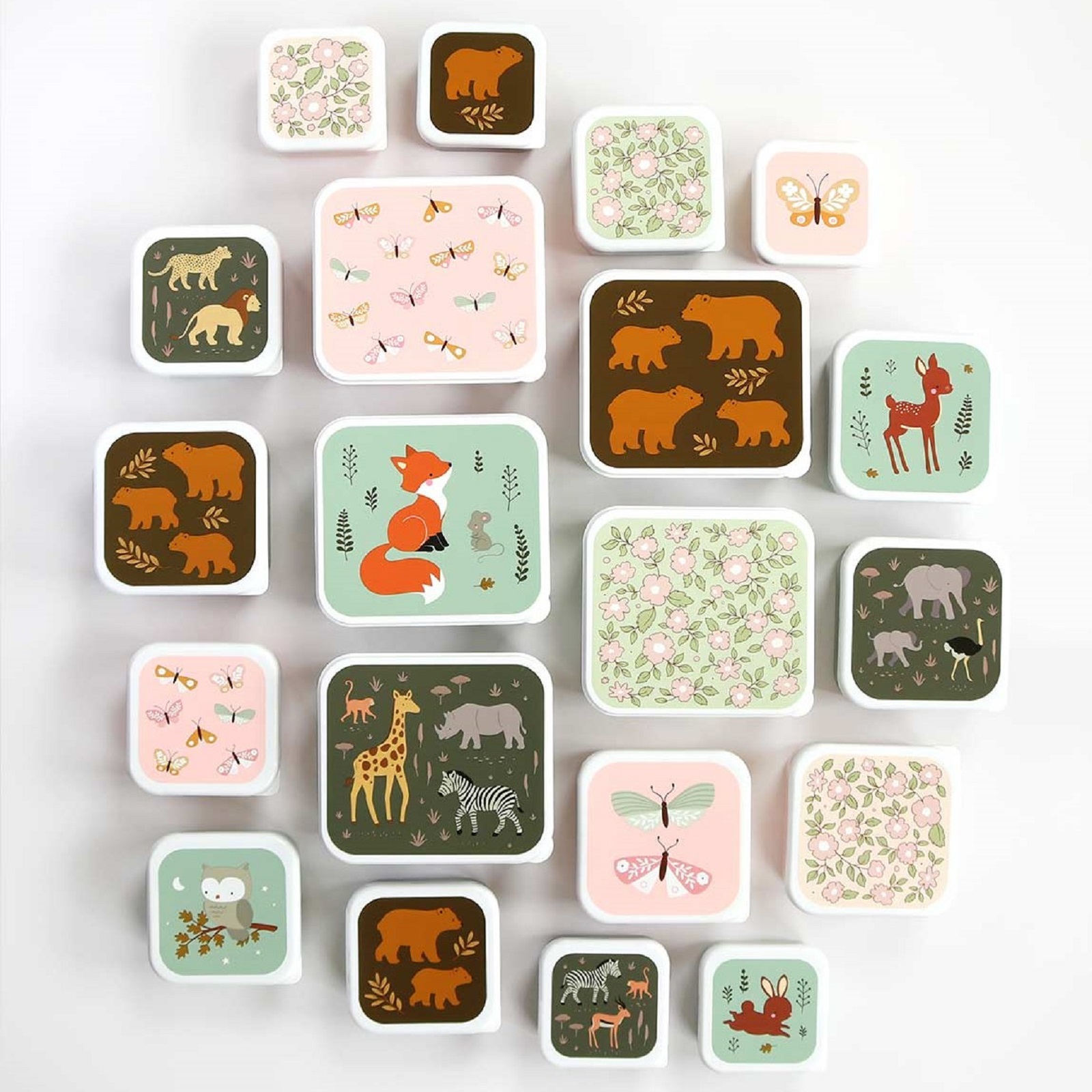 A Little Lovely Company - Lunch and Snack Box Set Bears