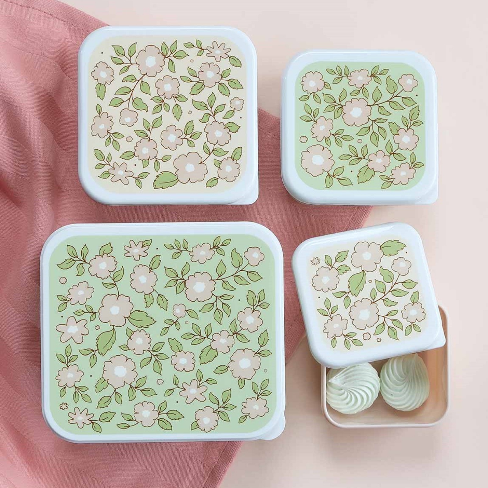 A Little Lovely Company - Lunch and Snack Box Set Blossoms