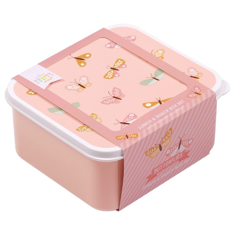 A Little Lovely Company - Lunch and Snack Box Set Butterflies