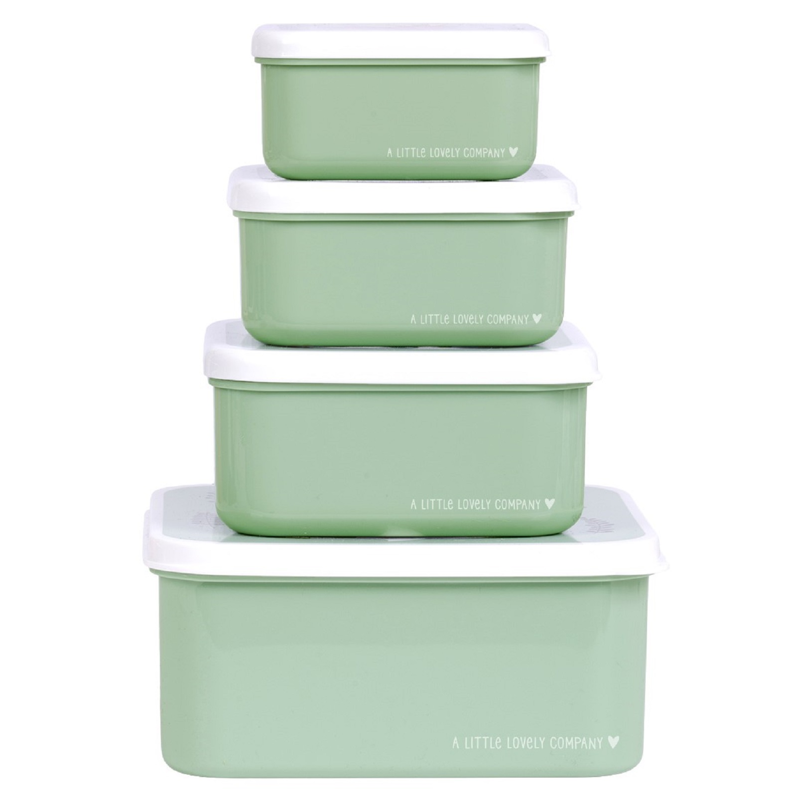 A Little Lovely Company - Lunch and Snack Box Set Forest Friends - Sage