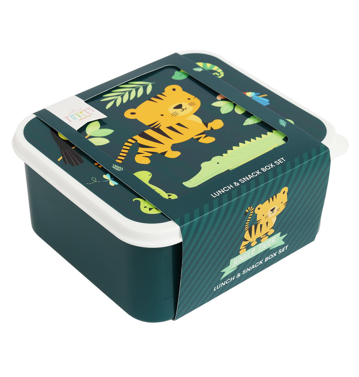A Little Lovely Company - Lunch and Snack Box Set Jungle Tiger