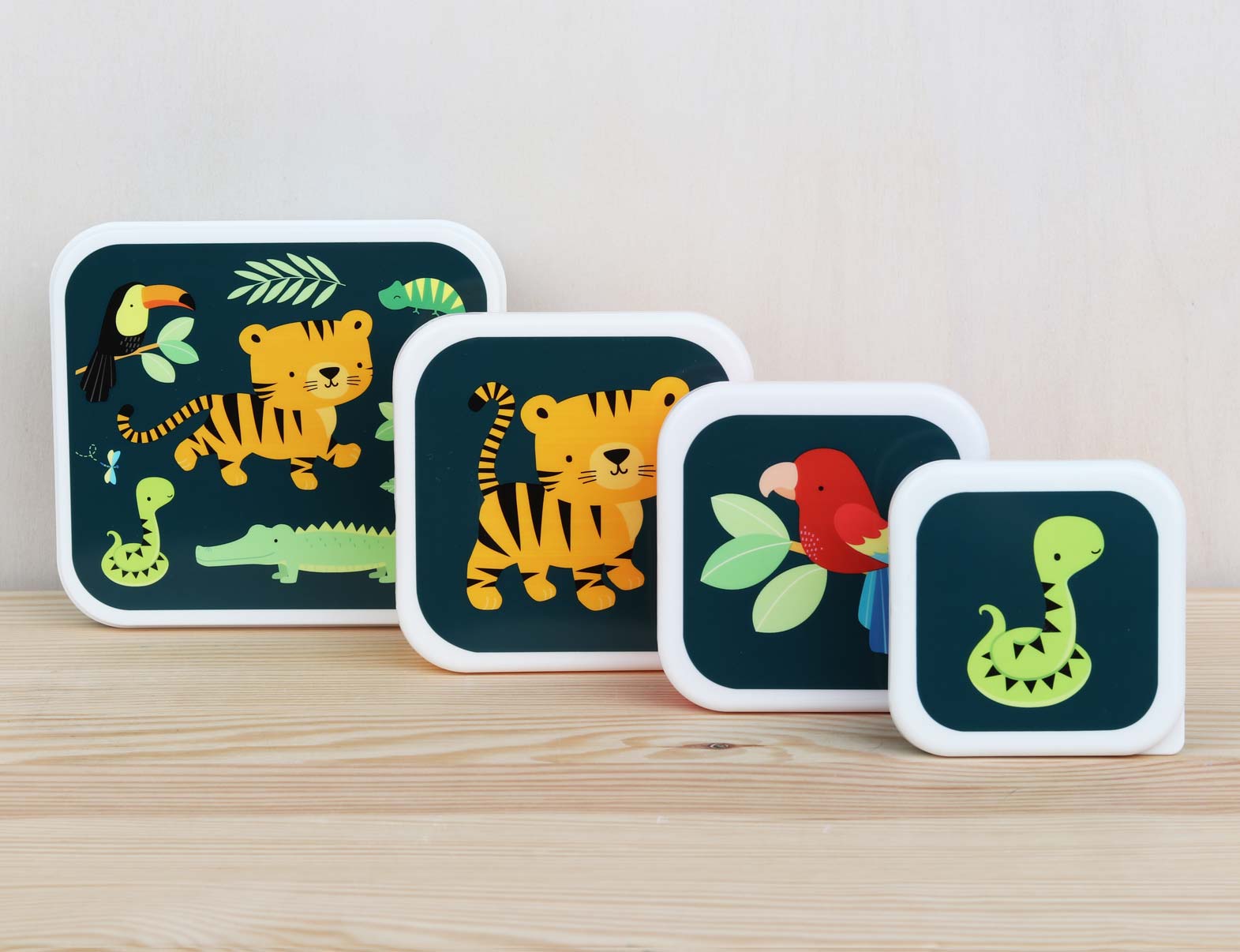 A Little Lovely Company - Lunch and Snack Box Set Jungle Tiger
