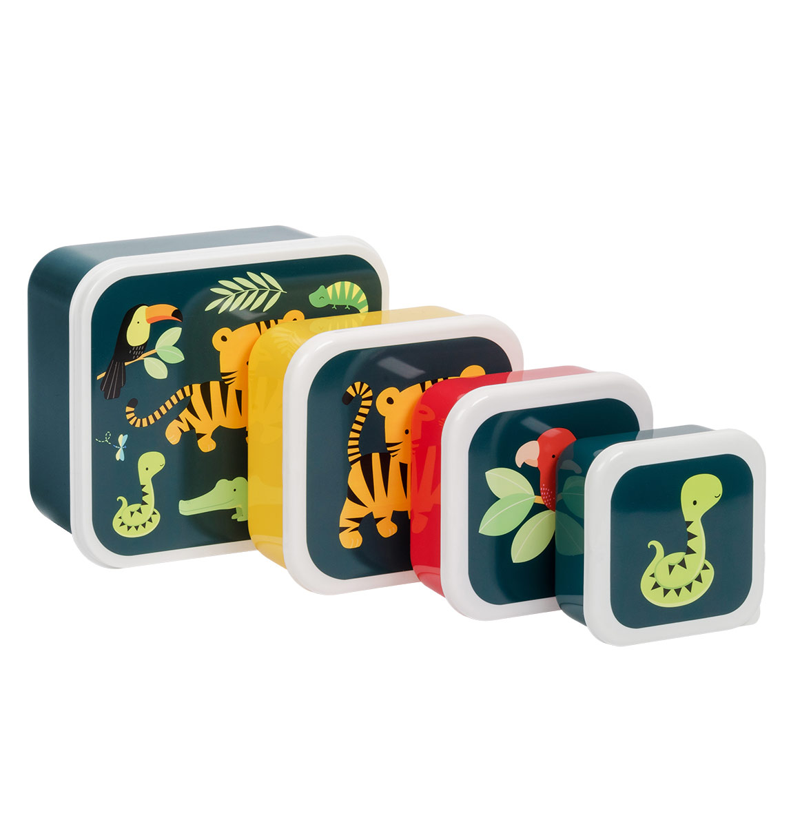 A Little Lovely Company - Lunch and Snack Box Set Jungle Tiger