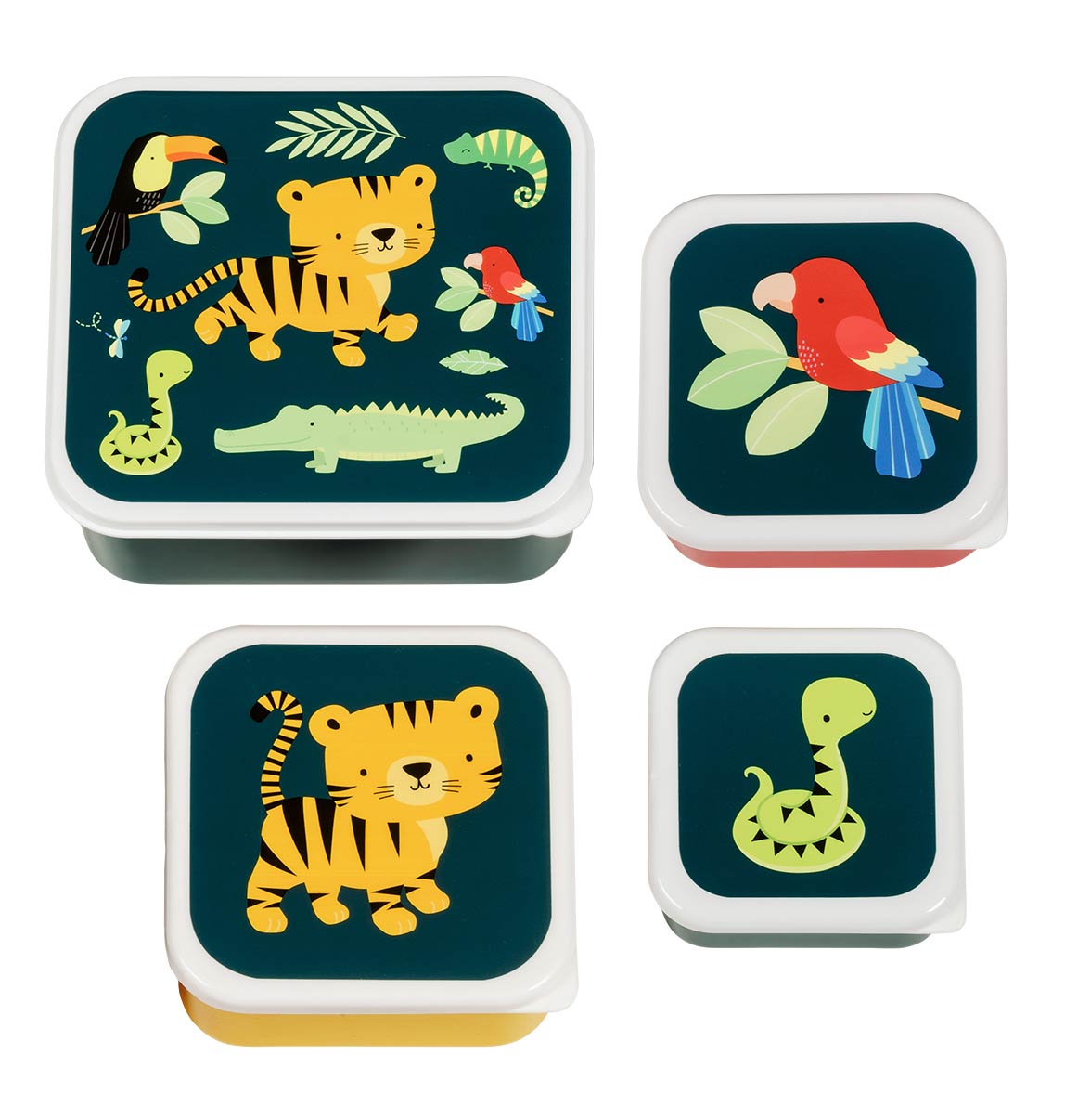 A Little Lovely Company - Lunch and Snack Box Set Jungle Tiger