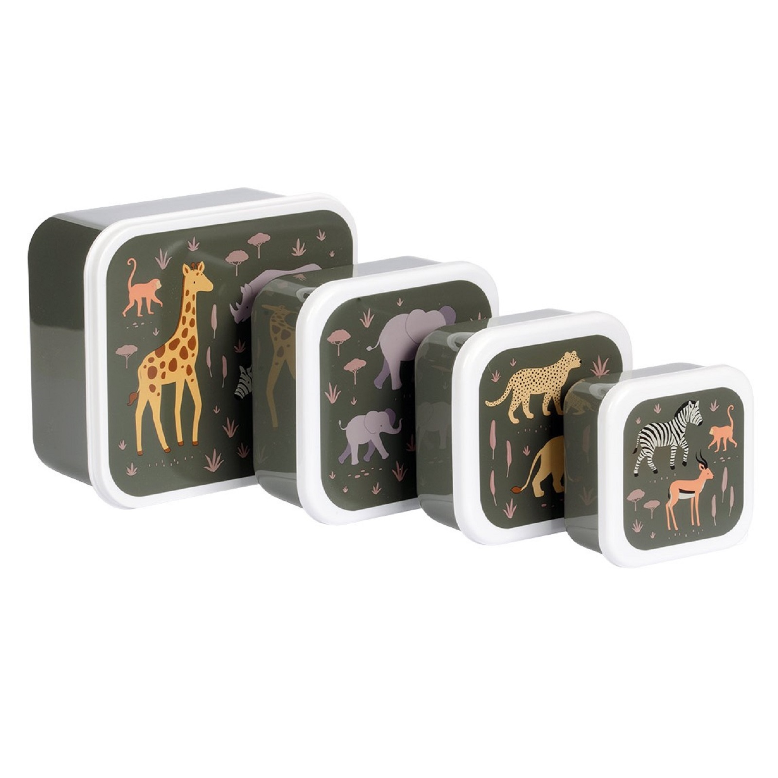 A Little Lovely Company - Lunch and Snack Box Set Savanna
