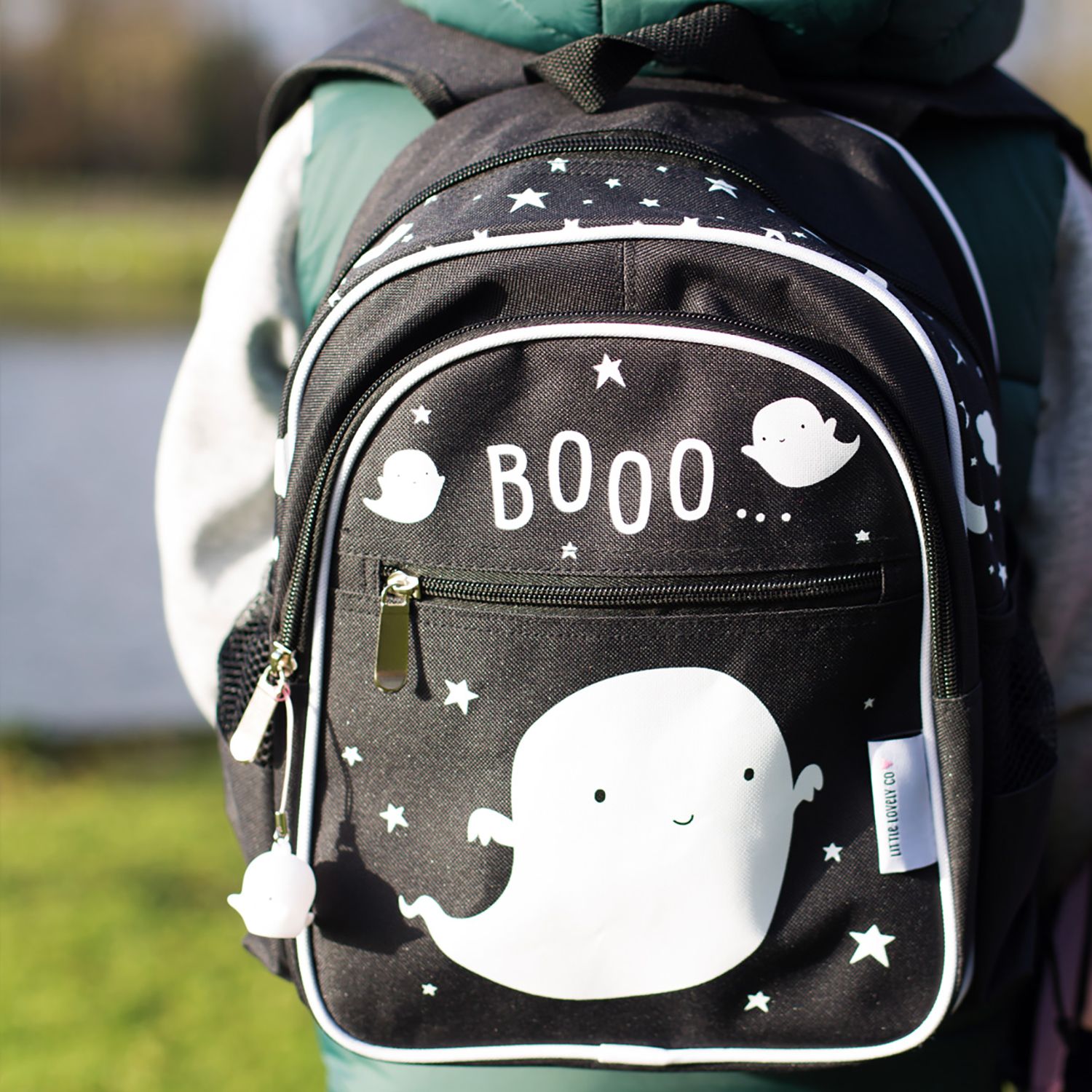 A Little Lovely Company School Backpack Ghost