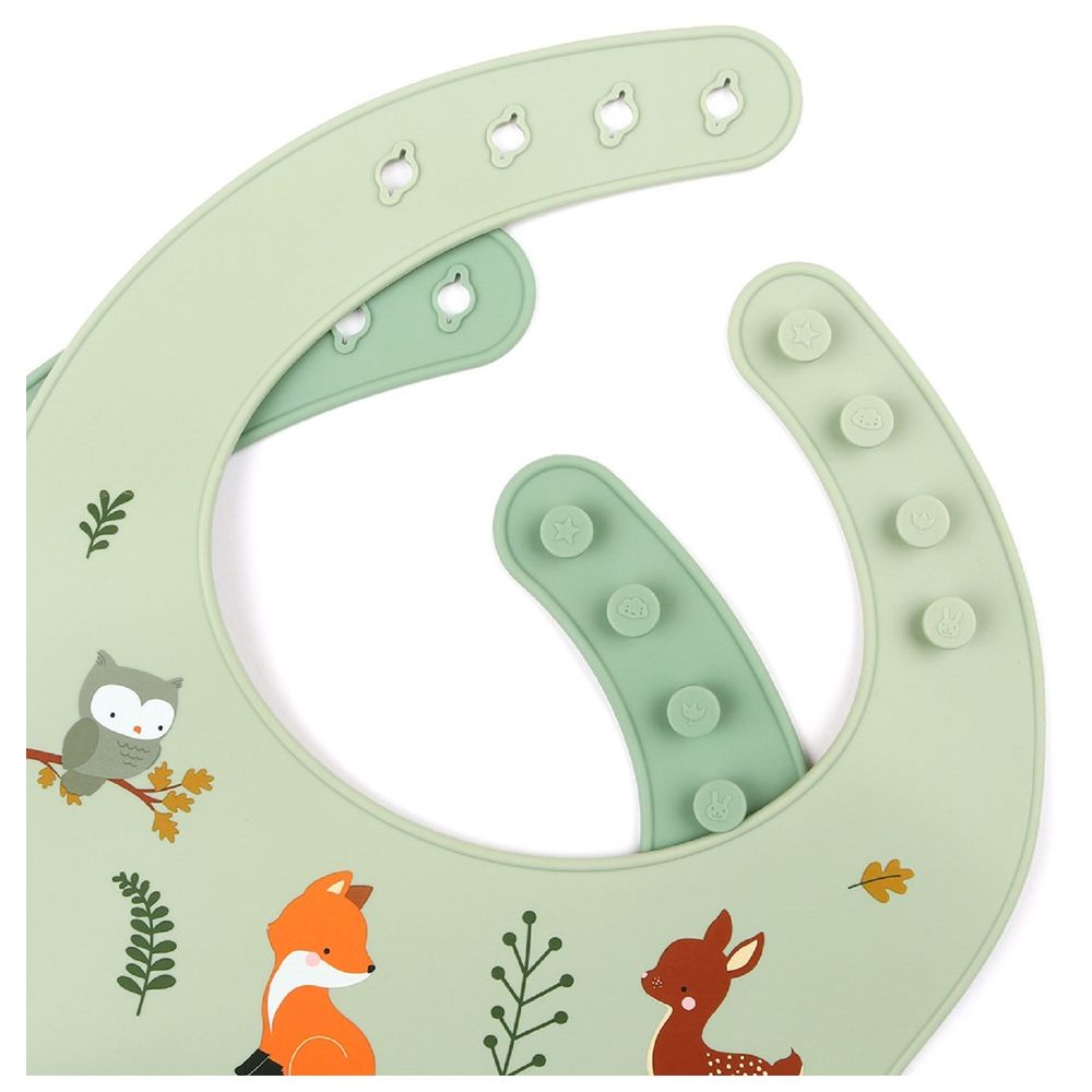 A Little Lovely Company - Silicone Bib Set of 2 Forest Friends